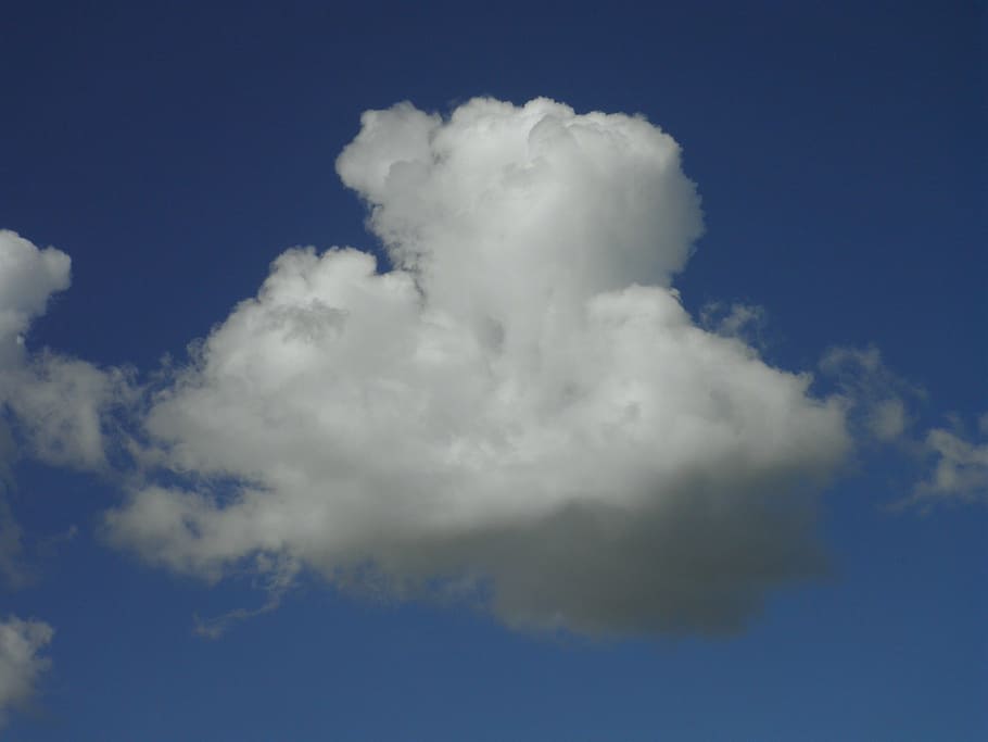 cloud, white, sky, light blue, nice weather, nature, bright HD wallpaper