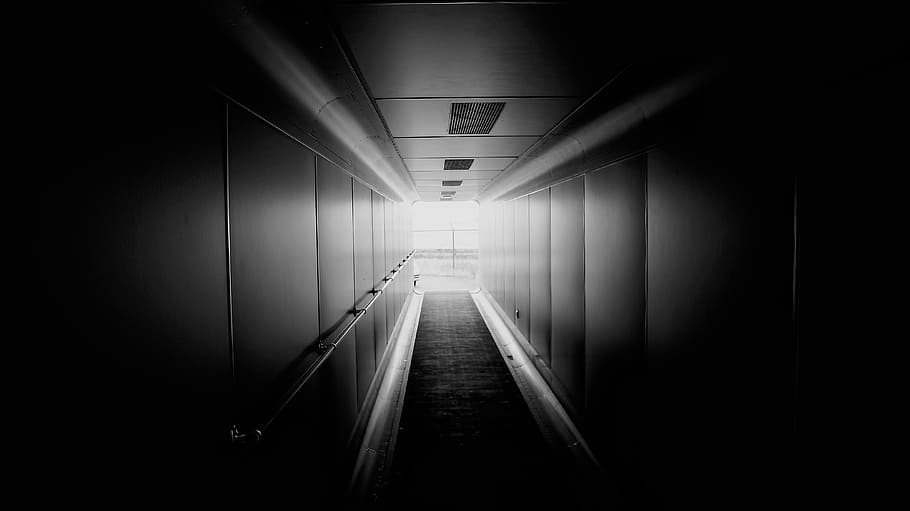 light, darkness, spotlight, indoors, tunnel, architecture, building HD wallpaper