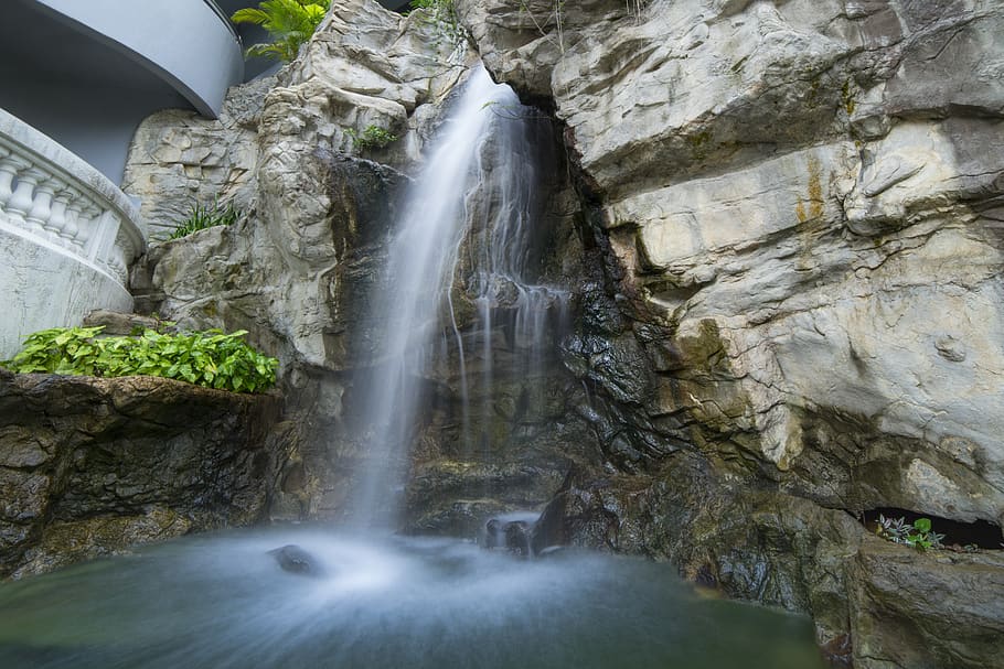 falls, waters, river, nature, flow, cascade, rock, wet, outdoor HD wallpaper