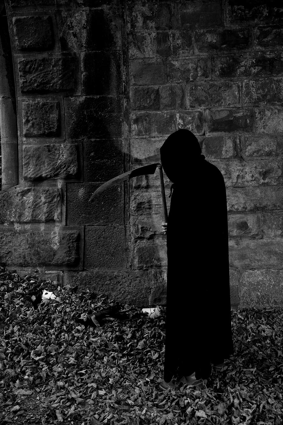 grim reaper standing beside wall, Death, Horror, Cutter, Man, HD wallpaper