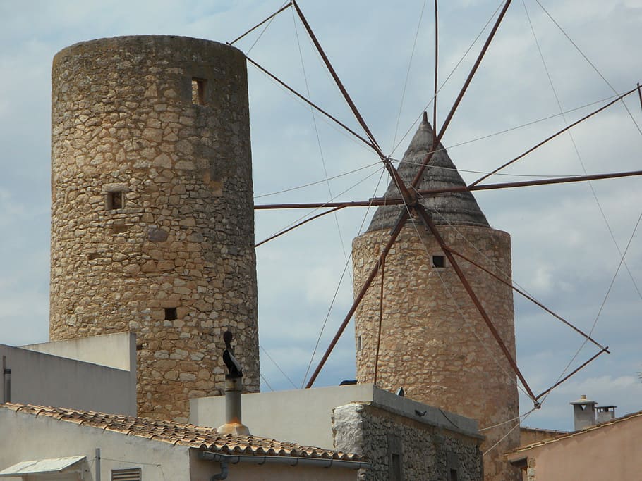 Old Mill, Windmill, Landmark, mallorca, historically, linkage