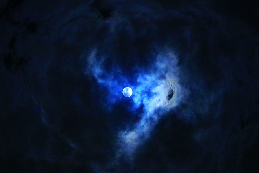 super white, moon, sky, green, natural, the cloud, environment HD wallpaper