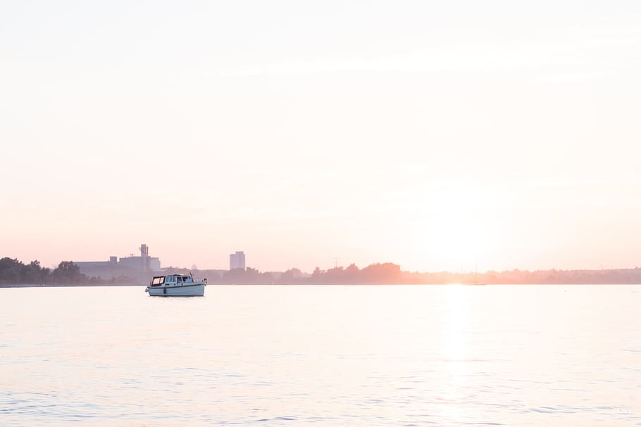 sea, ocean, water, wave, nature, boat, ship, sailing, transportation HD wallpaper