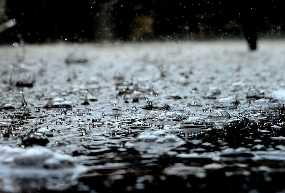 close-up photo of water splash, Liquid, drops, rain, rain drops