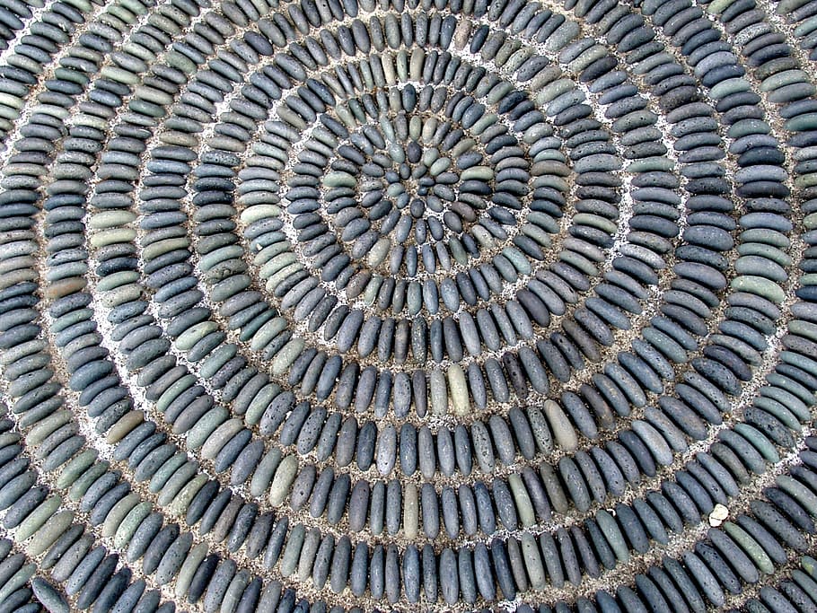 stone, mosaic, structure, pattern, ground, grey, backgrounds HD wallpaper