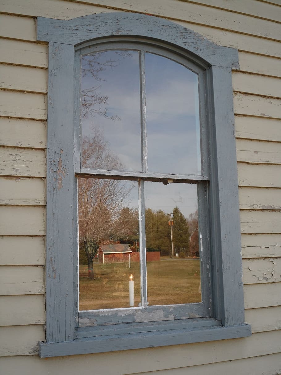 window, reflection, glass, house, wall, residence, structure HD wallpaper