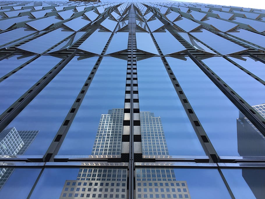 nyc, mirroring, manhattan, modern, facade, built structure HD wallpaper