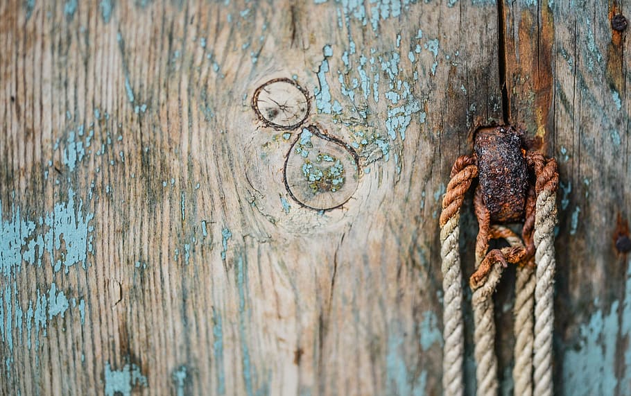 rope on wooden surface, background, old, vintage, vintage background HD wallpaper