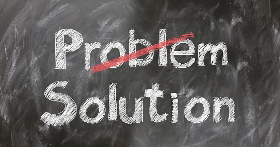 Problem Solution illustration, help, support, information, board