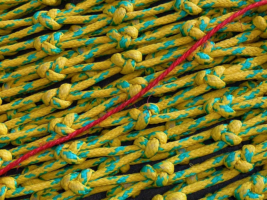 fishing net, red thread, network, node, safety net, fischer HD wallpaper