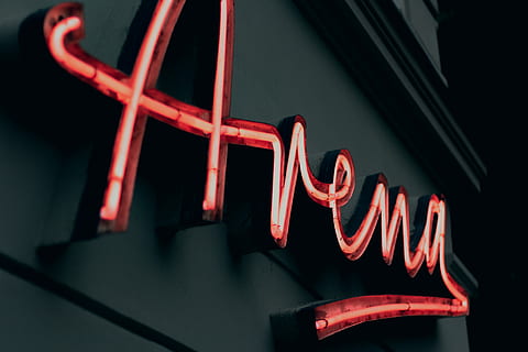 Arena neon light signage, turned on Aveng neon light signage HD wallpaper