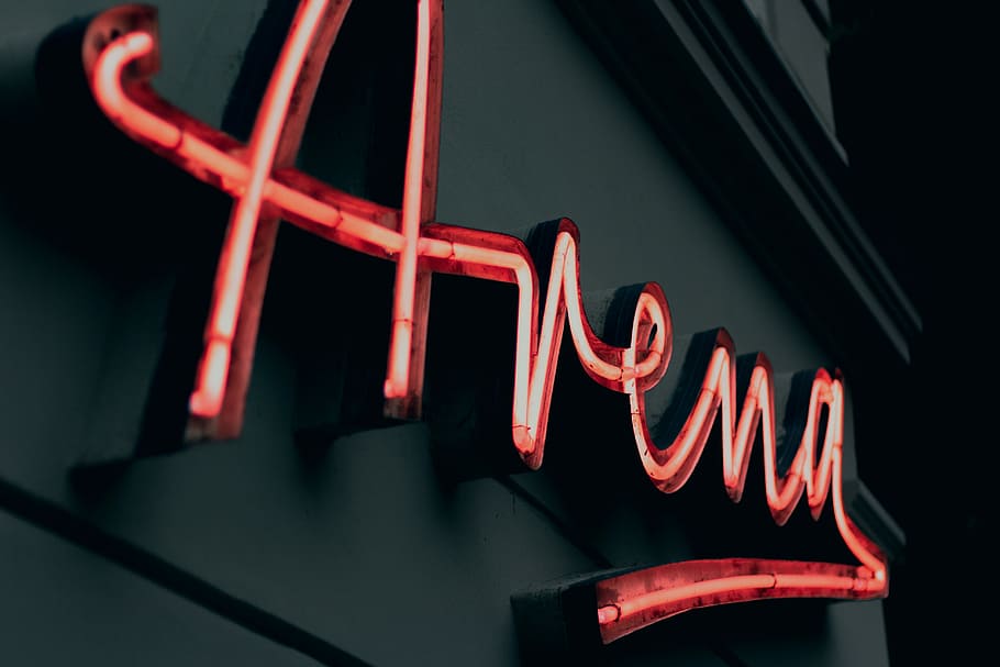 Arena neon light signage, turned on Aveng neon light signage HD wallpaper