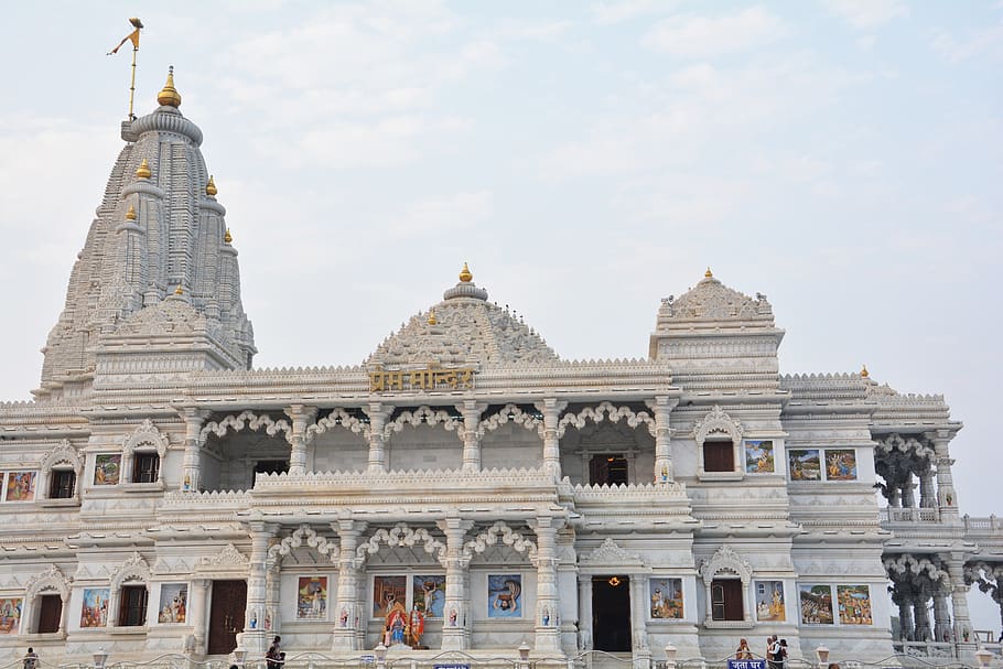 brindavan, premmandir, india, architecture, built structure HD wallpaper
