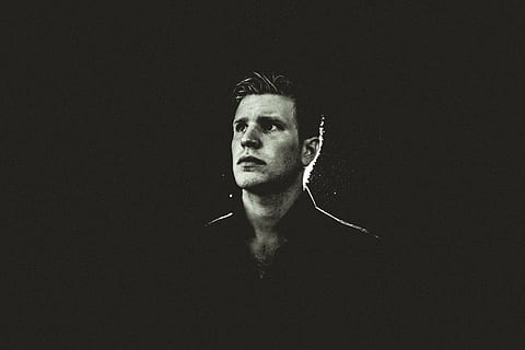 black-and-white, dark, face, head, man, model, night, person HD wallpaper