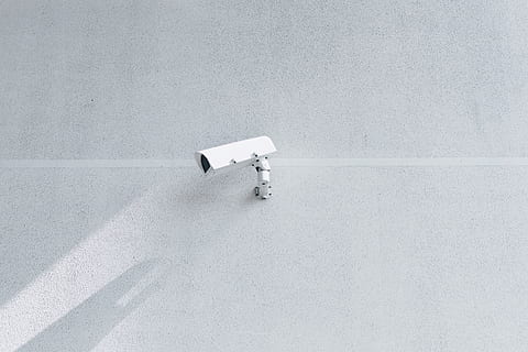white box security camera on wall, white bullet camera, leaning HD wallpaper