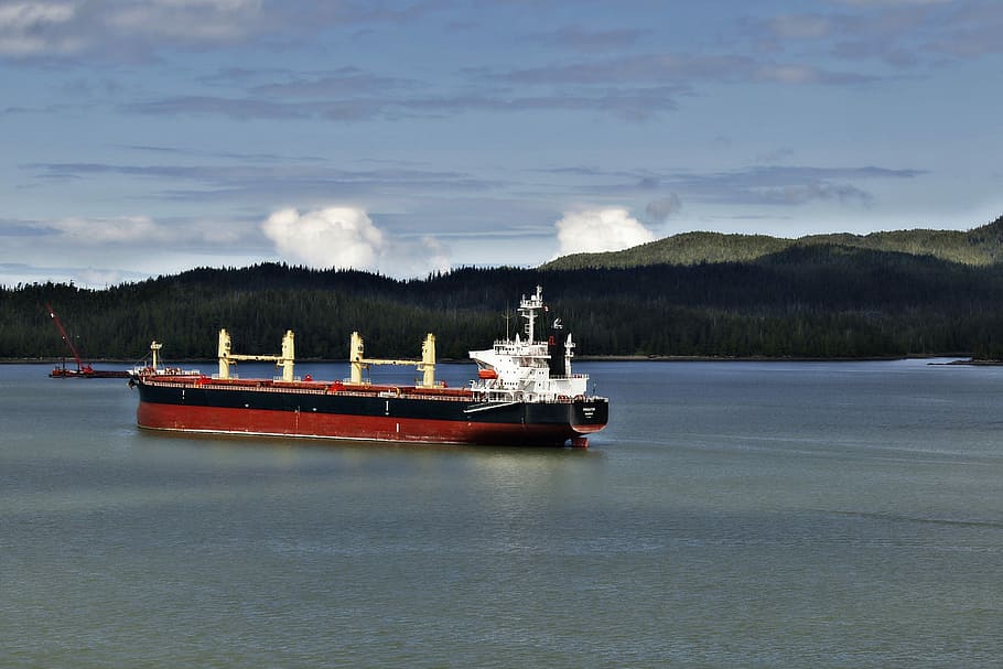 Cargo Ship, Vessel, Pacific, water, ocean, nautical vessel HD wallpaper