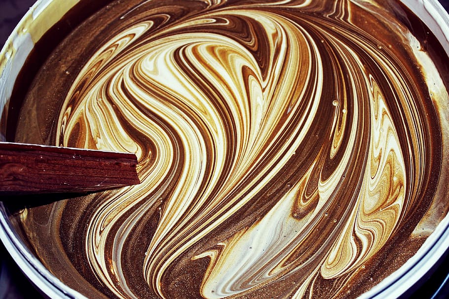 Paint, Blending, Mixture, White, Gold, beauty, food and drink HD wallpaper