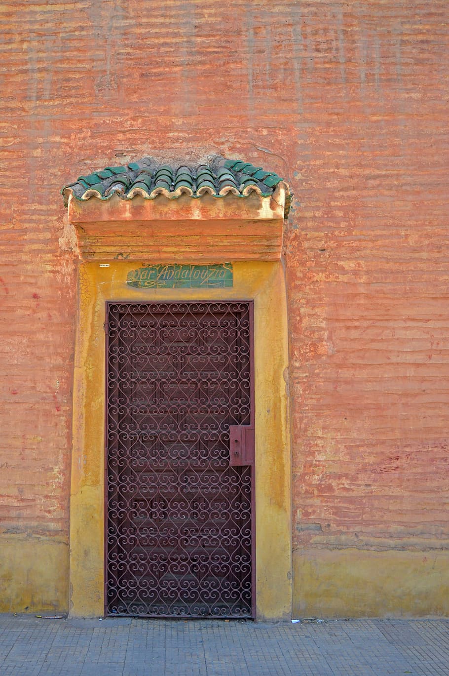 Morocco, Marrakech, Red City, Door, Wall, entrabce, old, dar, HD wallpaper