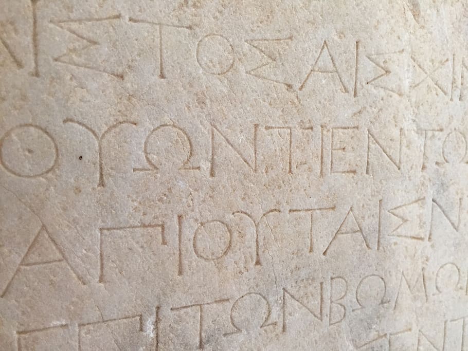 greek, scripture, language, antique, stone, characters, languages HD wallpaper