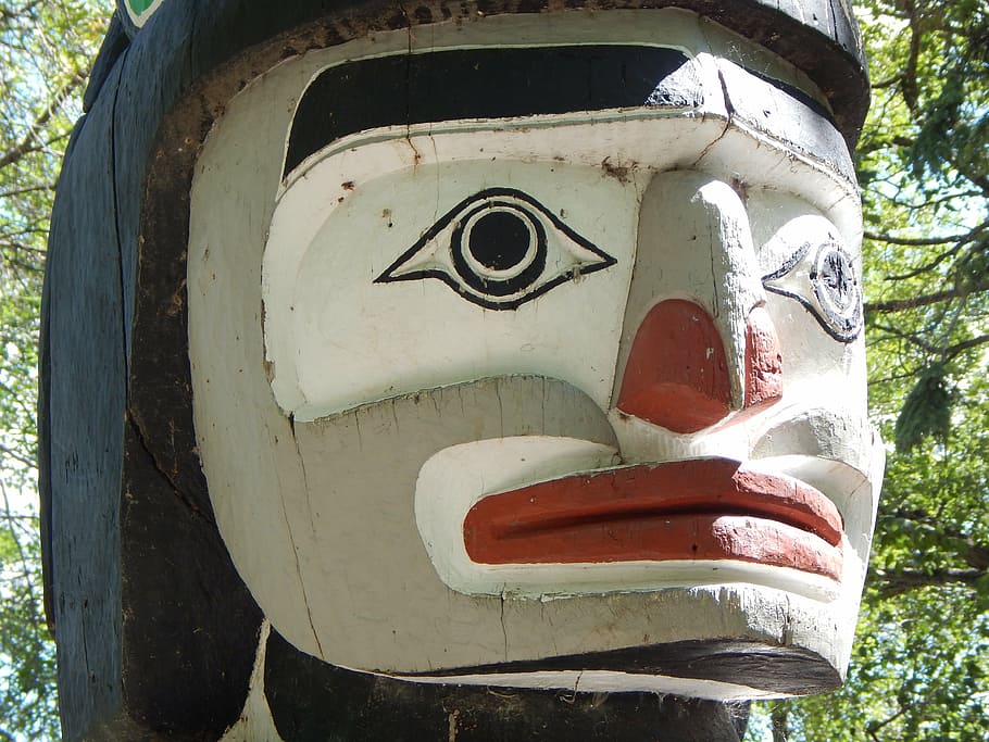 totem pole, carving, indian, native, tribal, statue, tradition, HD wallpaper
