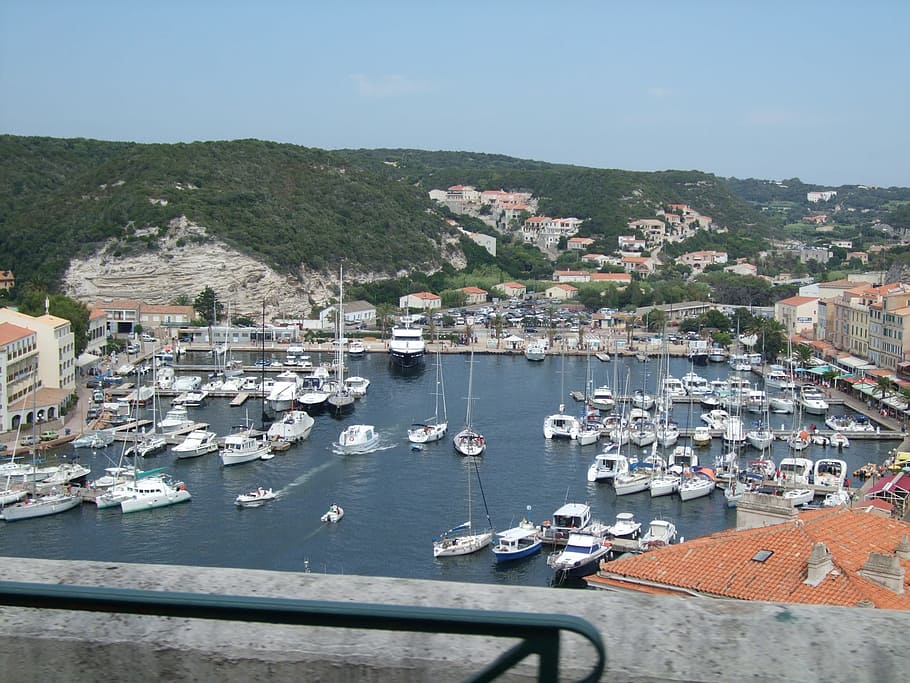 corsican, bonifacio, mediterranean, holiday, boats, beauty, HD wallpaper