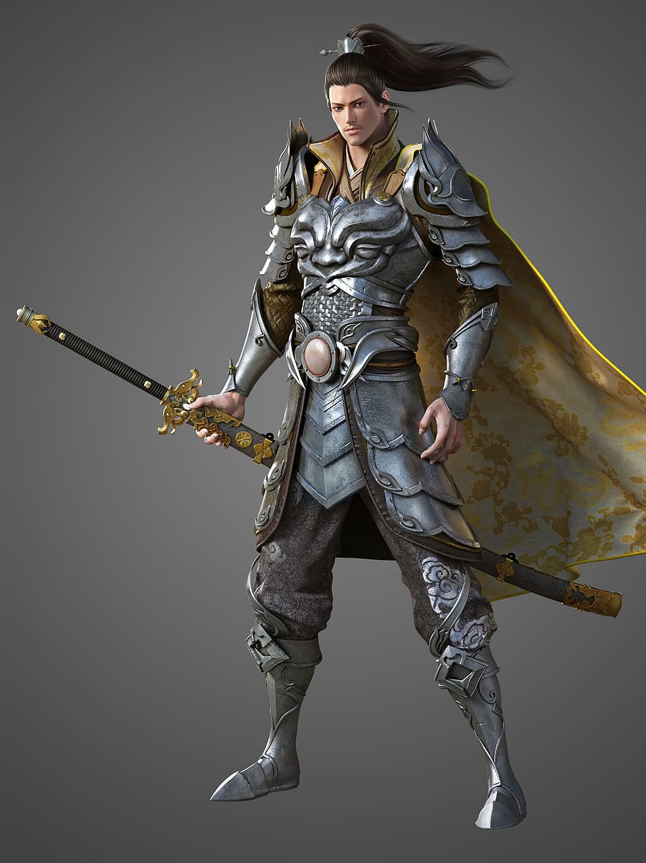 animation, antiquity, cosplay, studio shot, full length, one person HD wallpaper