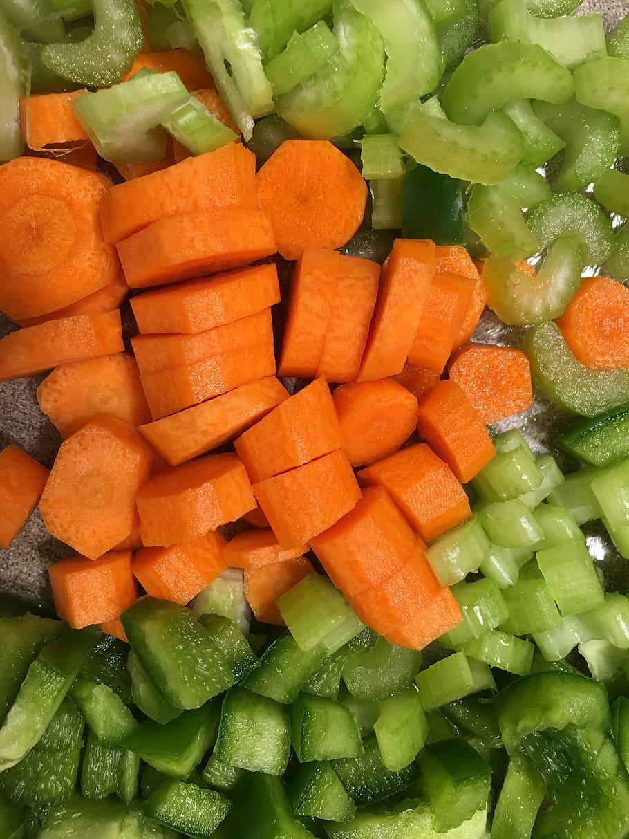Vegetable, Celery, Carrots, Healthy, organic, produce, fresh HD wallpaper