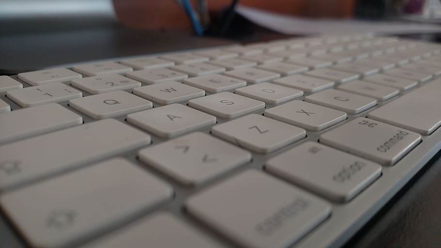 keyboard, computer, white, mac, computer keyboard, computer equipment HD wallpaper