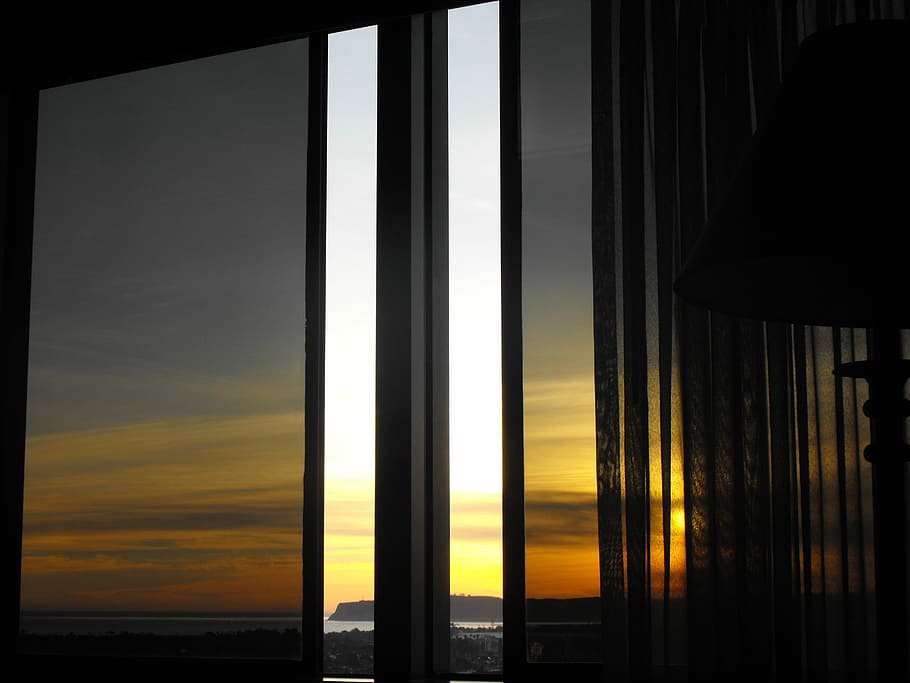 Window, Sunset, San Diego, no people, indoors, nature, sky HD wallpaper