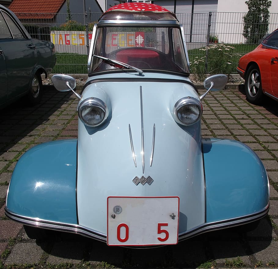 Oldtimer, Messerschmitt, Cabin, Scooter, cabin scooter, mobile scooter HD wallpaper