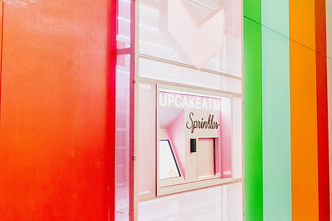 cupcake ATM machine, vending, sprinkles, text, entrance, door HD wallpaper