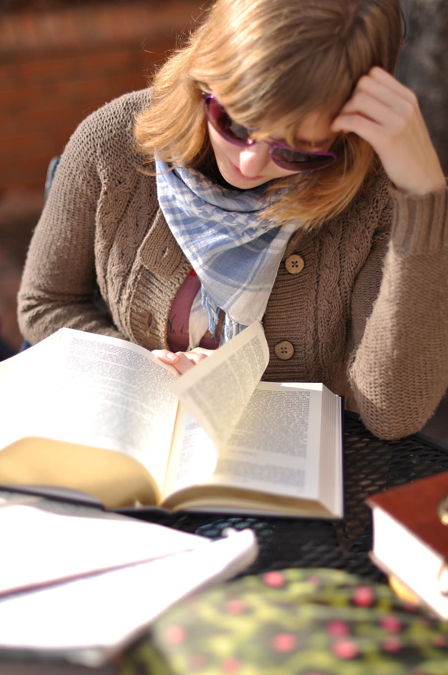 reading, studying, book, publication, one person, activity HD wallpaper