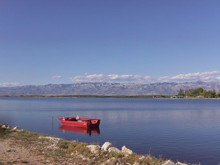 boot, sea, water, landscape, fish, bank, rowing boat, croatia HD wallpaper