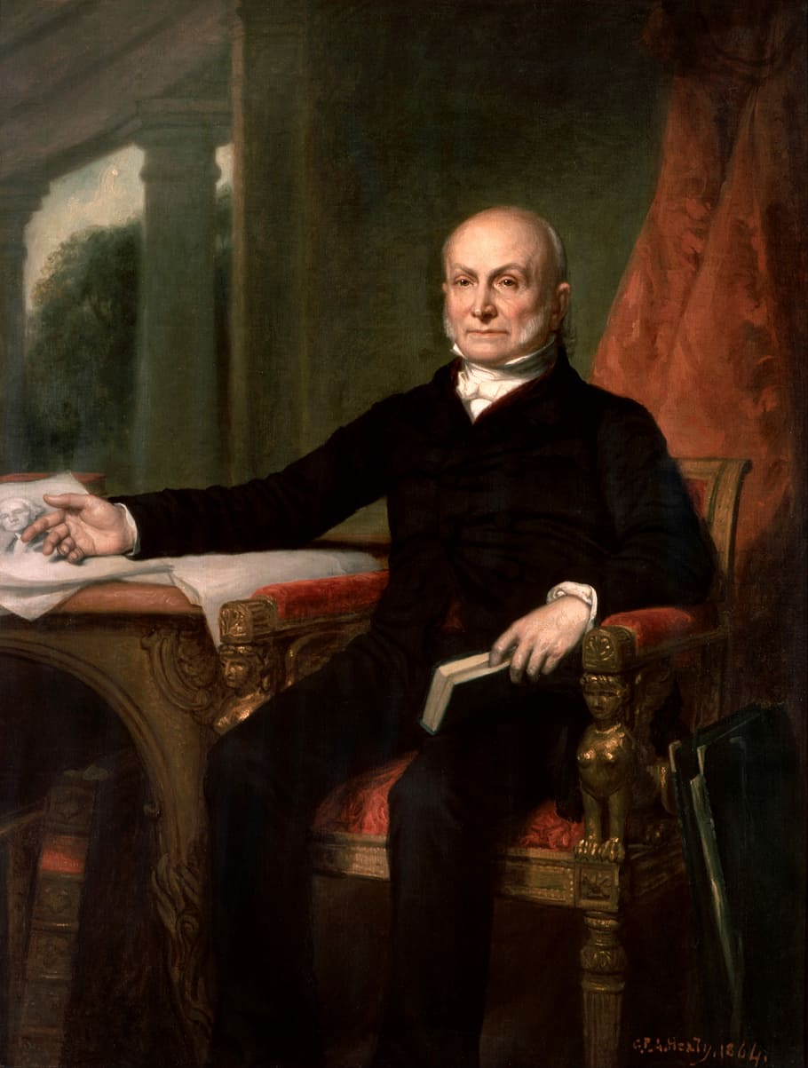 John Quincy Adams Portrait, painting, president, public domain, HD wallpaper
