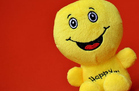 Smiley, Cute, Emotion, happy, funny, plush, keep smiling, emoticon HD wallpaper