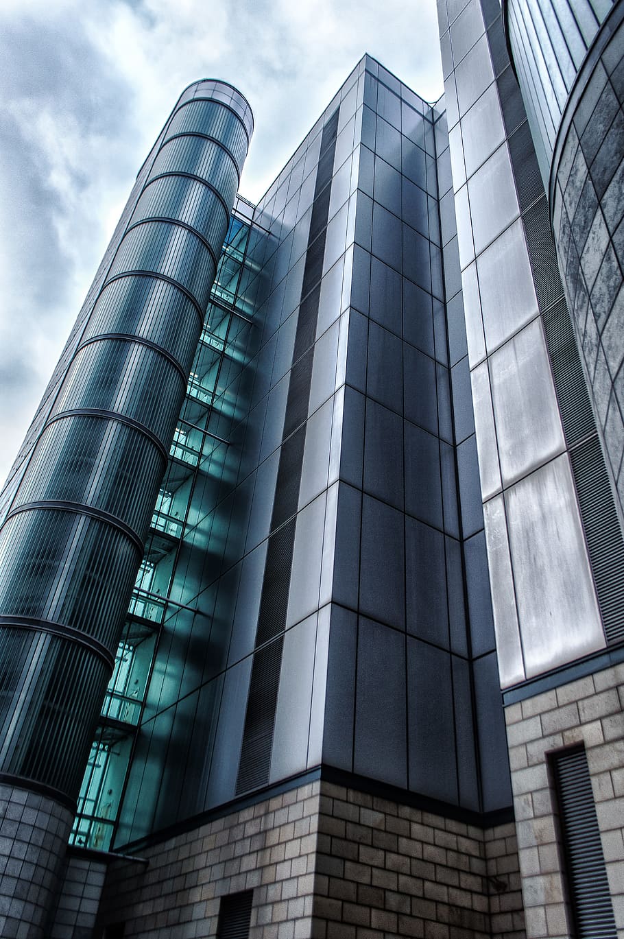 building, glass, architecture, high-rise, facade, glass panels HD wallpaper