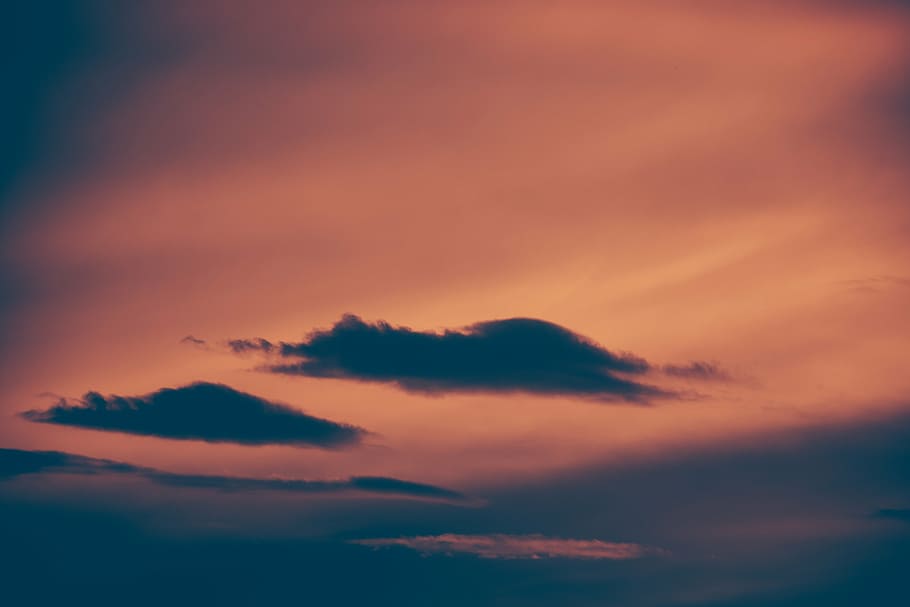 clouds on sky at golden hour, sunset, dusk, cloud - sky, dramatic sky HD wallpaper