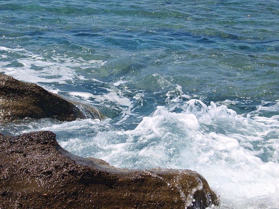 water, rocks, sea, motion, beauty in nature, wave, sport, scenics - nature HD wallpaper