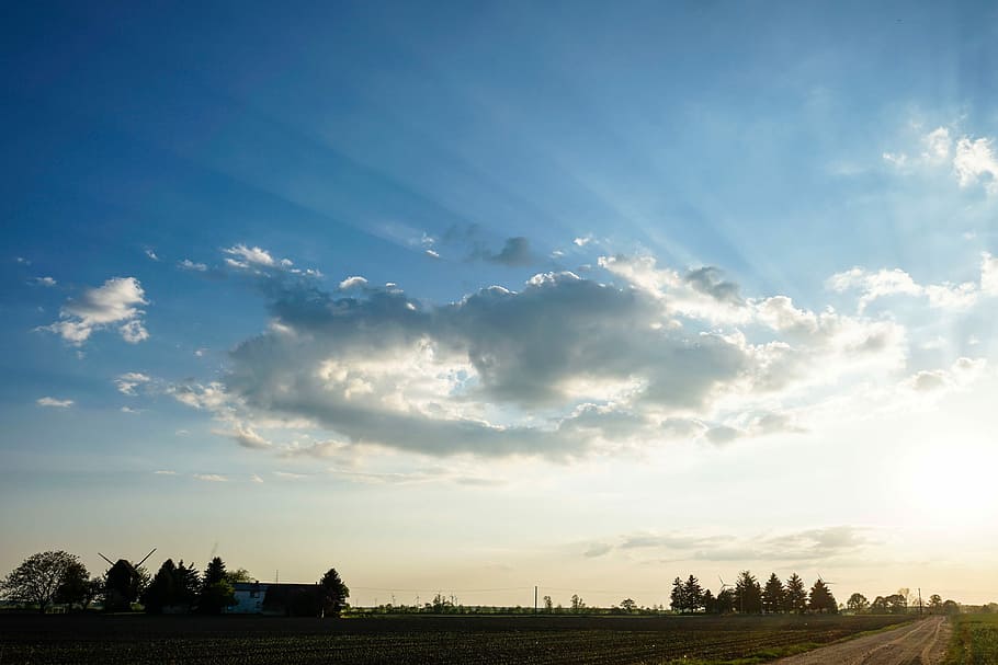 Mill, Field, Spring, Old, windräder, landscape, old mill, wind energy HD wallpaper