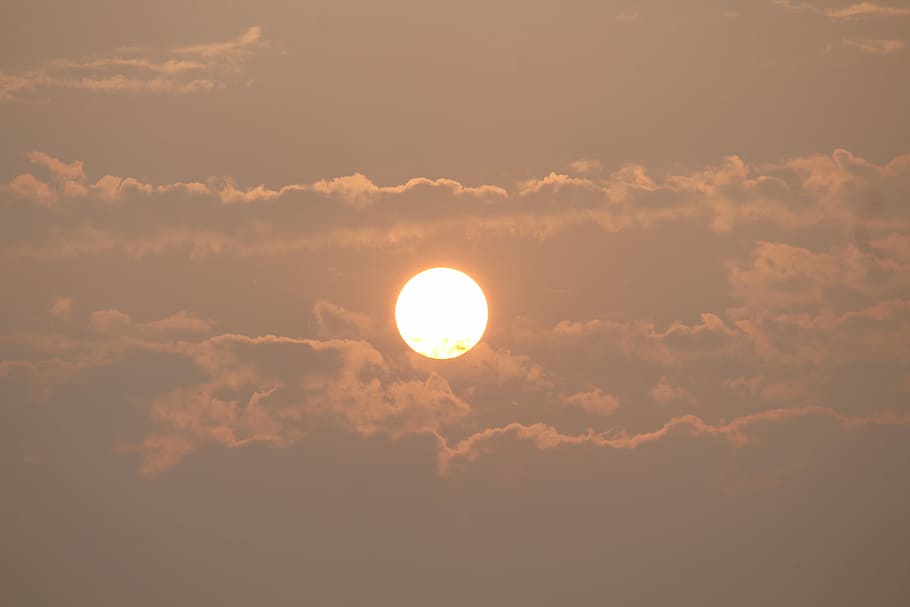 Sunrise like This, photo of sun, sunlight, sky, orange sky, cloud HD wallpaper
