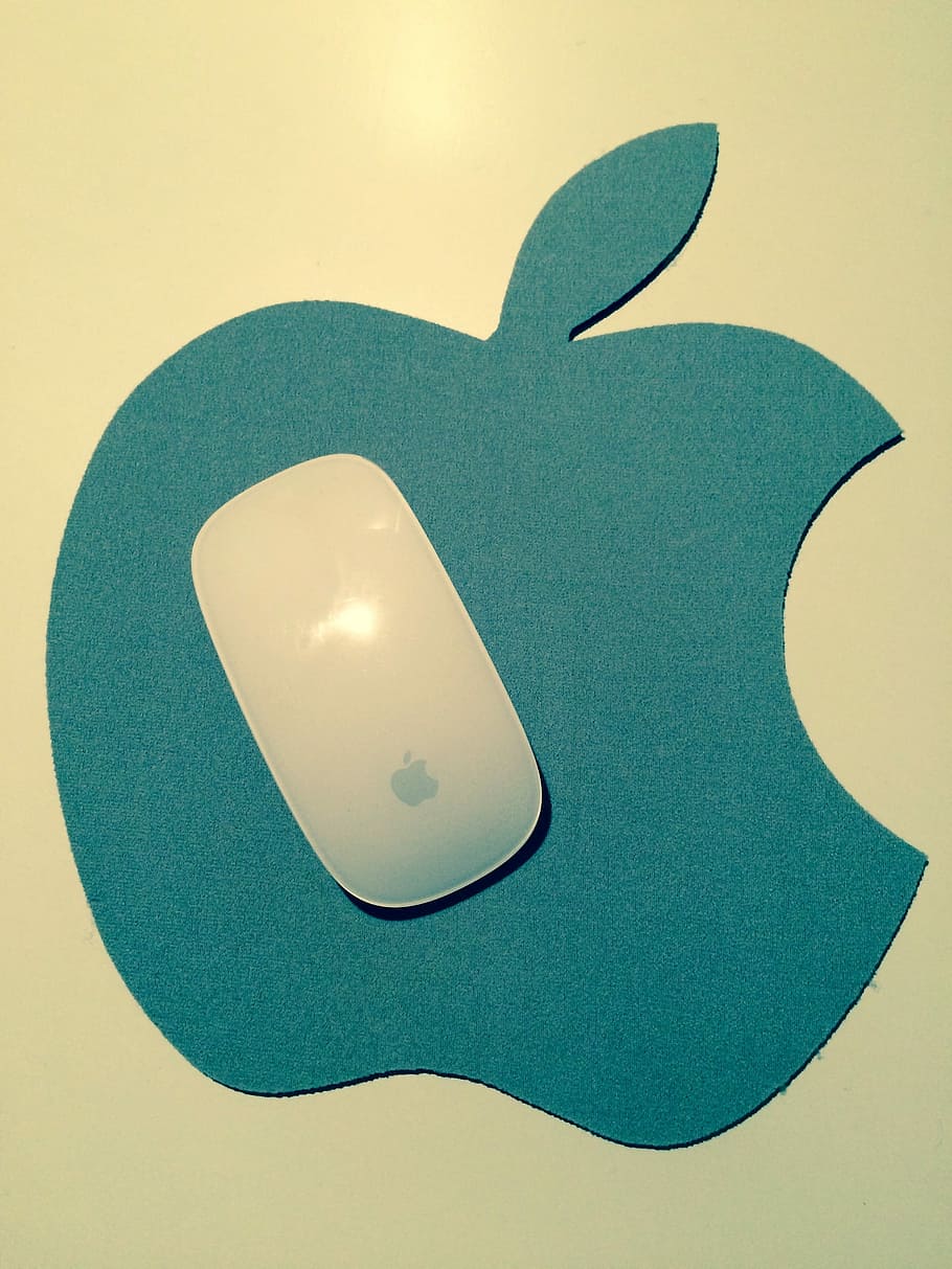 Apple, Office, Mouse Mat, studio shot, colored background, no people HD wallpaper