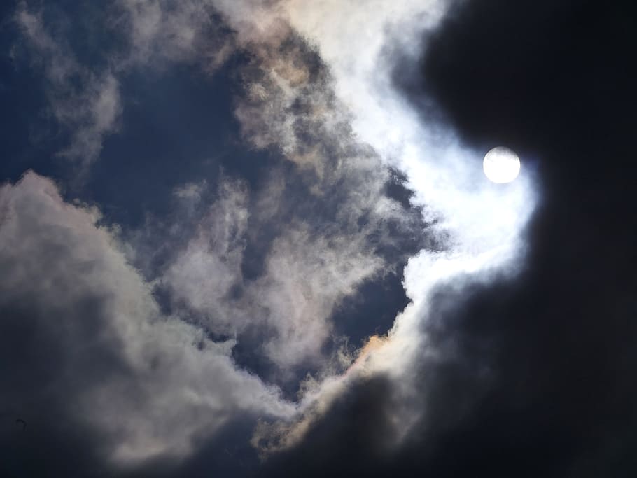 full moon with clouds during nighttime, Forward, Thunderstorm HD wallpaper