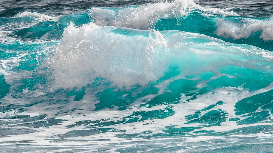 water wave, sea, surf, ocean, splash, motion, wind, ocean waves HD wallpaper