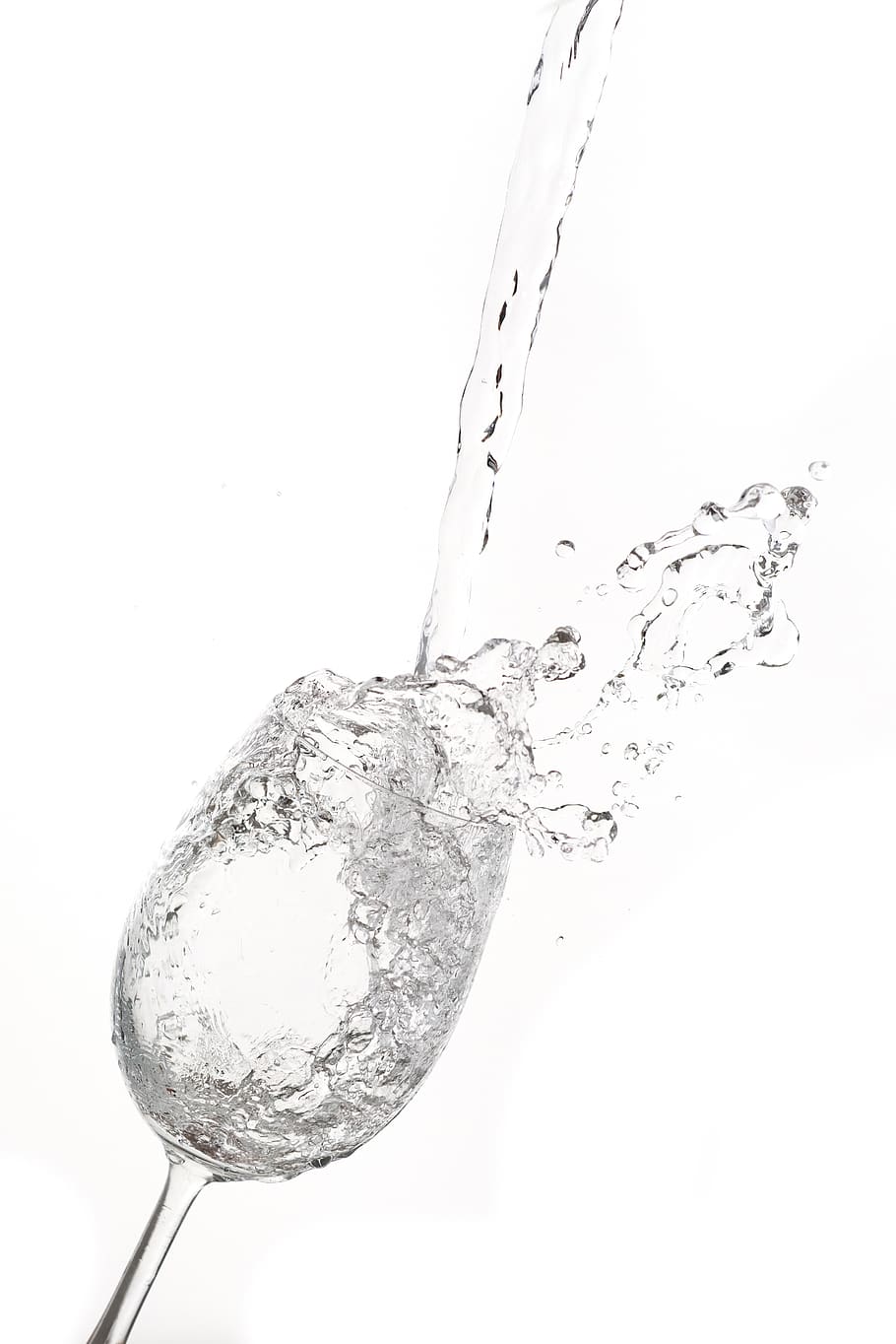 water, cup, wine glasses, white background, studio shot, motion HD wallpaper
