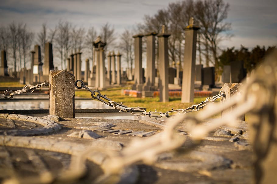 cemetery, grave, graveyard, death, cross, tomb, dead, spooky HD wallpaper