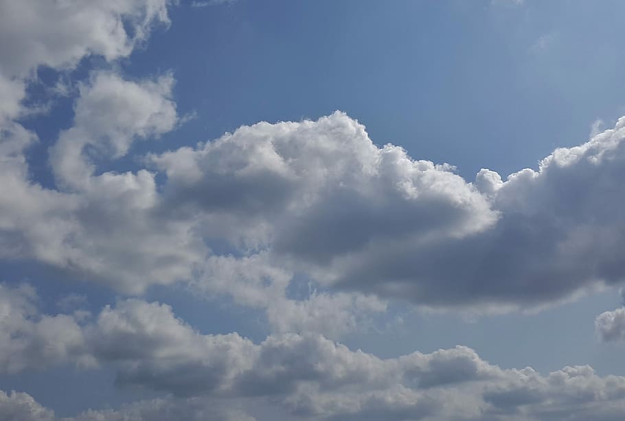 Cumulus, clouds, sky, sky clouds, blue sky clouds, clouded HD wallpaper