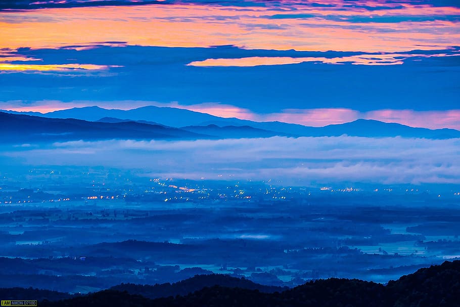 fog, light, mountain, scenics - nature, cloud - sky, mountain range HD wallpaper