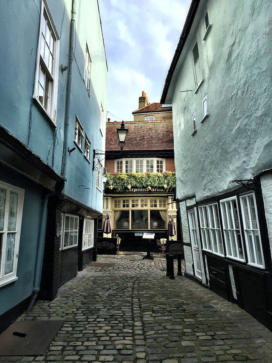 windsor, narrow road, cobblestone, building exterior, built structure HD wallpaper