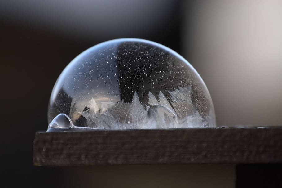 background, soap bubble, gerfrorene soap bubble, mirroring HD wallpaper