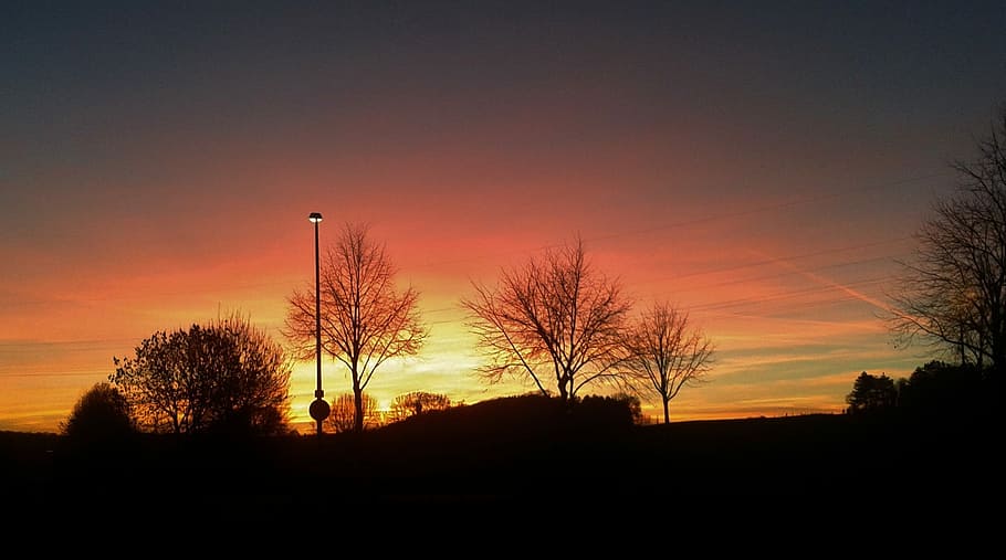 Sunset, Evening, Sky, afterglow, evening sky, abendstimmung HD wallpaper